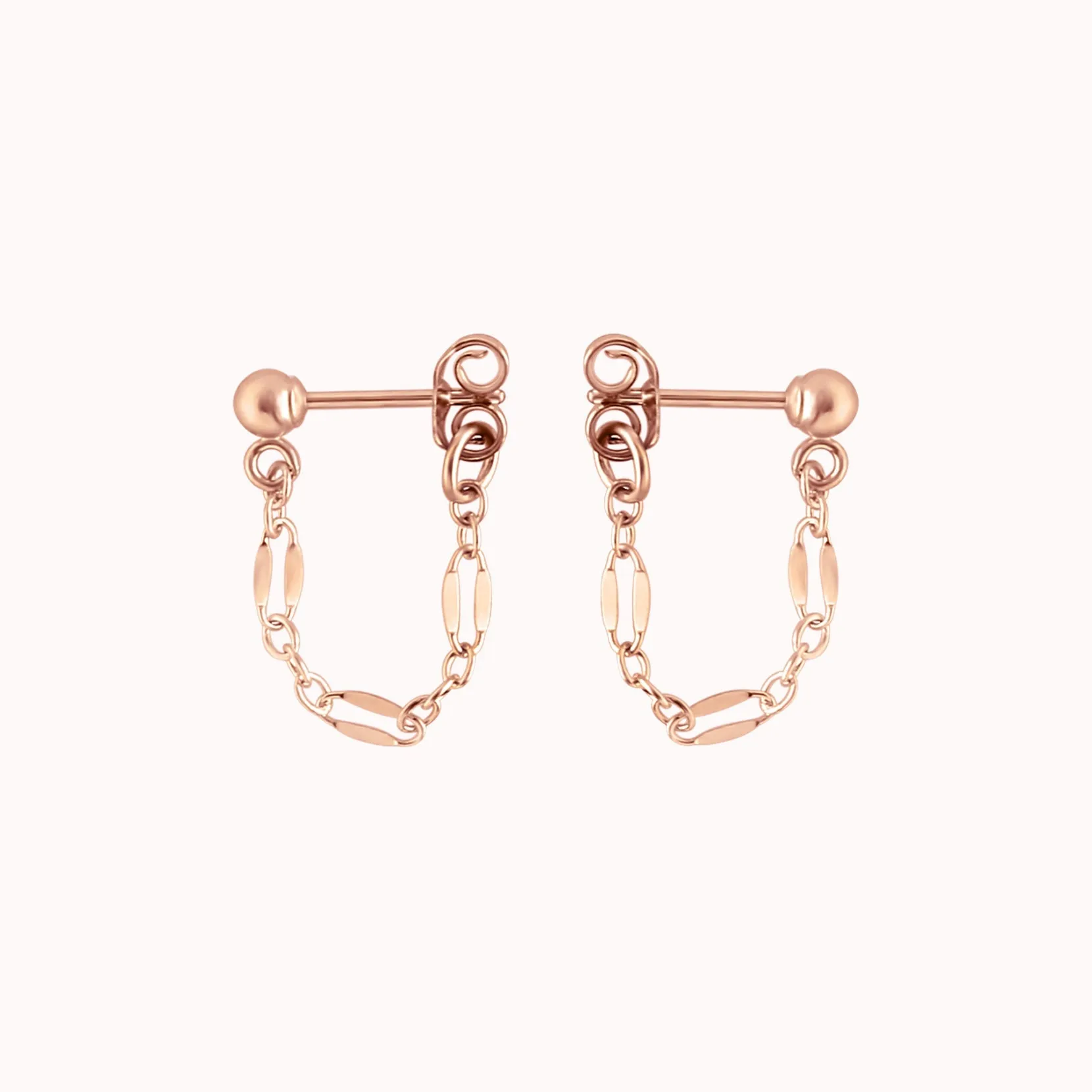 Lace Chain Loop Earrings