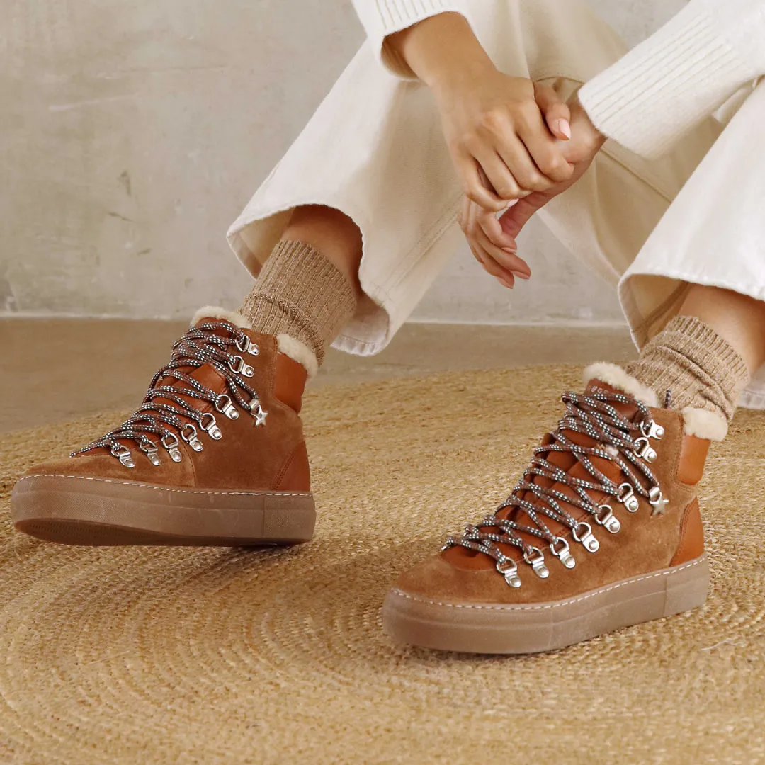 Lana Boot Socks: Camel