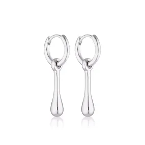 Linda Tahija Mon Huggie Earrings, Silver