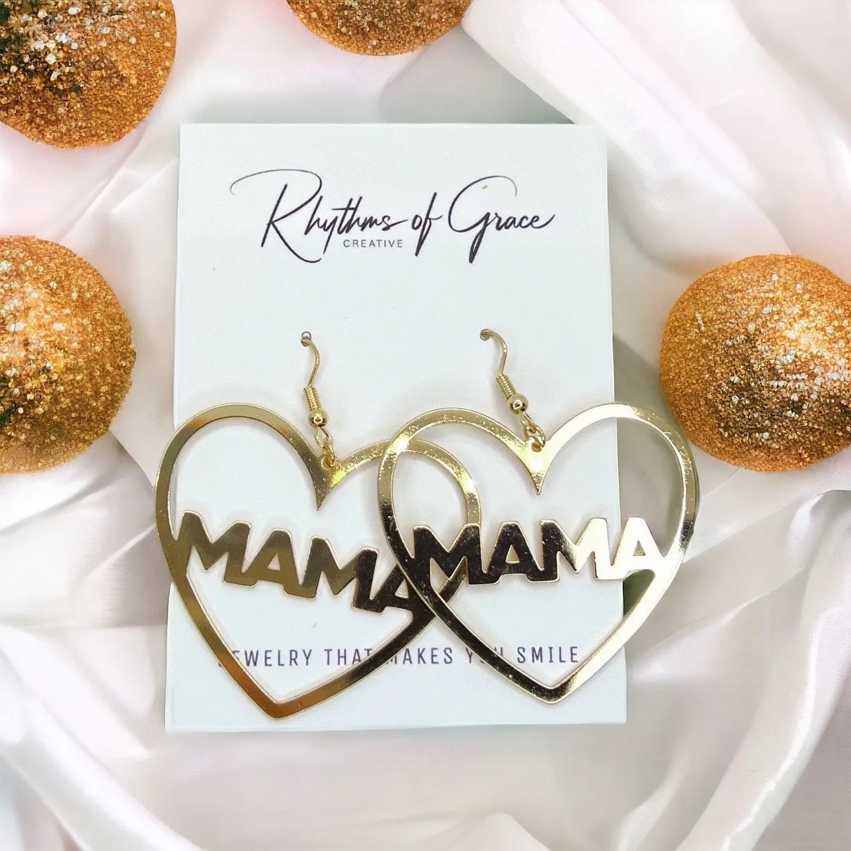 MAMA Earrings - Handmade Earrings, Baby Shower, New Mom, Mother’s Day, Mom Earrings, Momma Earrings, Pregnancy Announcement, Gender Reveal