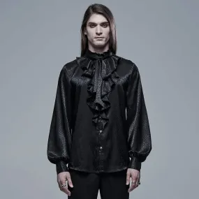 Men's Gothic Ruffles Puff Sleeved Loose Shirt