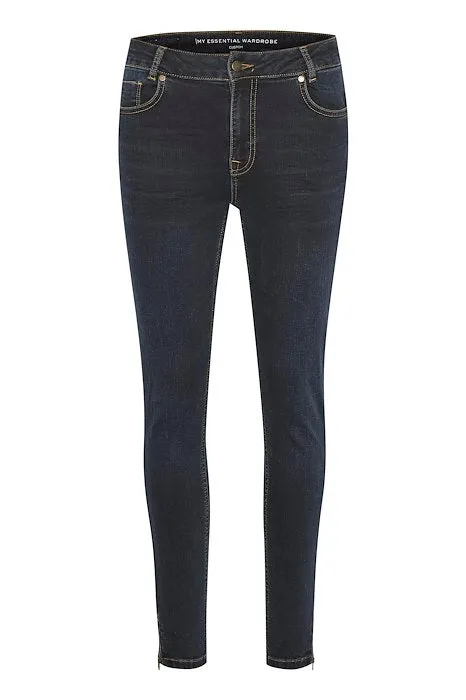 My Essential Wardrobe Celina Zip 101 Dark Wash Skinny Jean