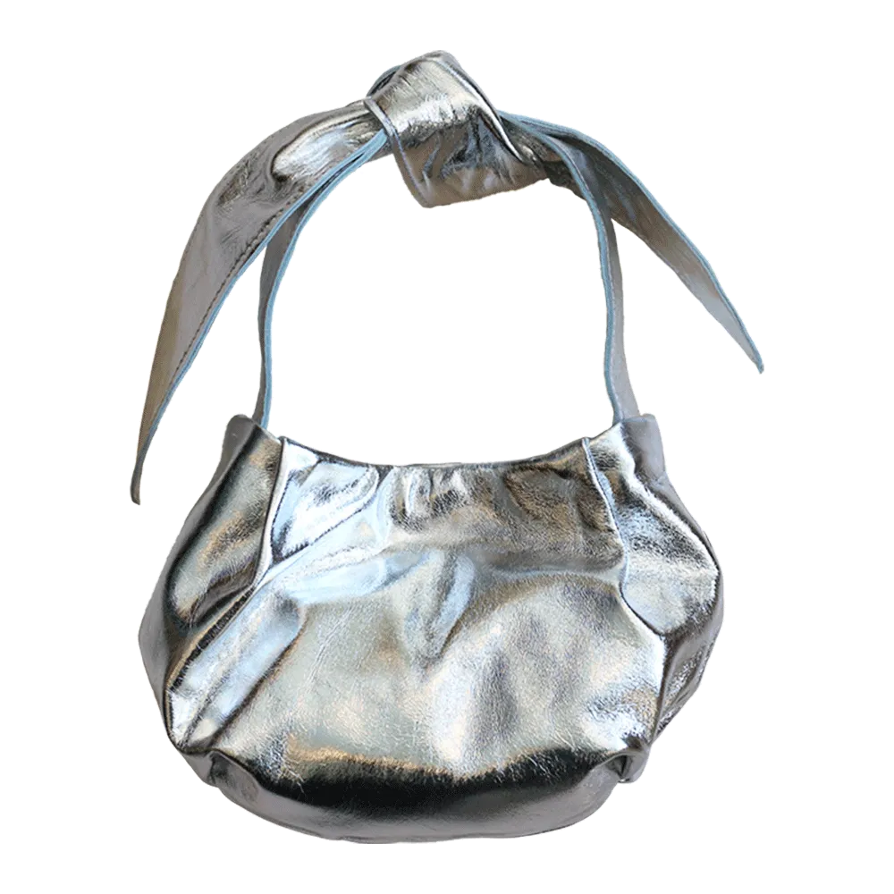 Natalie Mini Bag in Metallic Silver