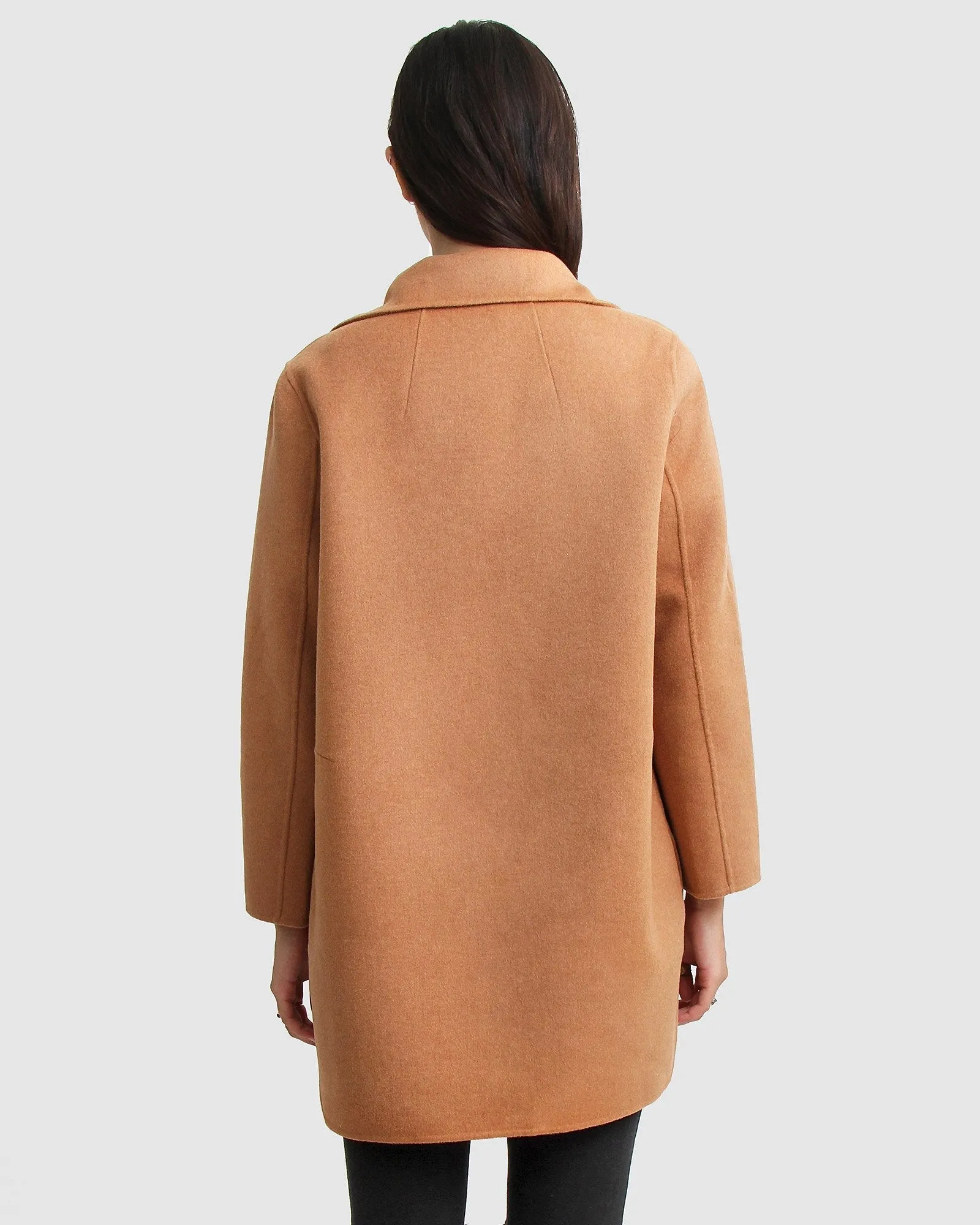 NEW FIT Ex-Boyfriend Wool Blend Oversized Jacket - Camel