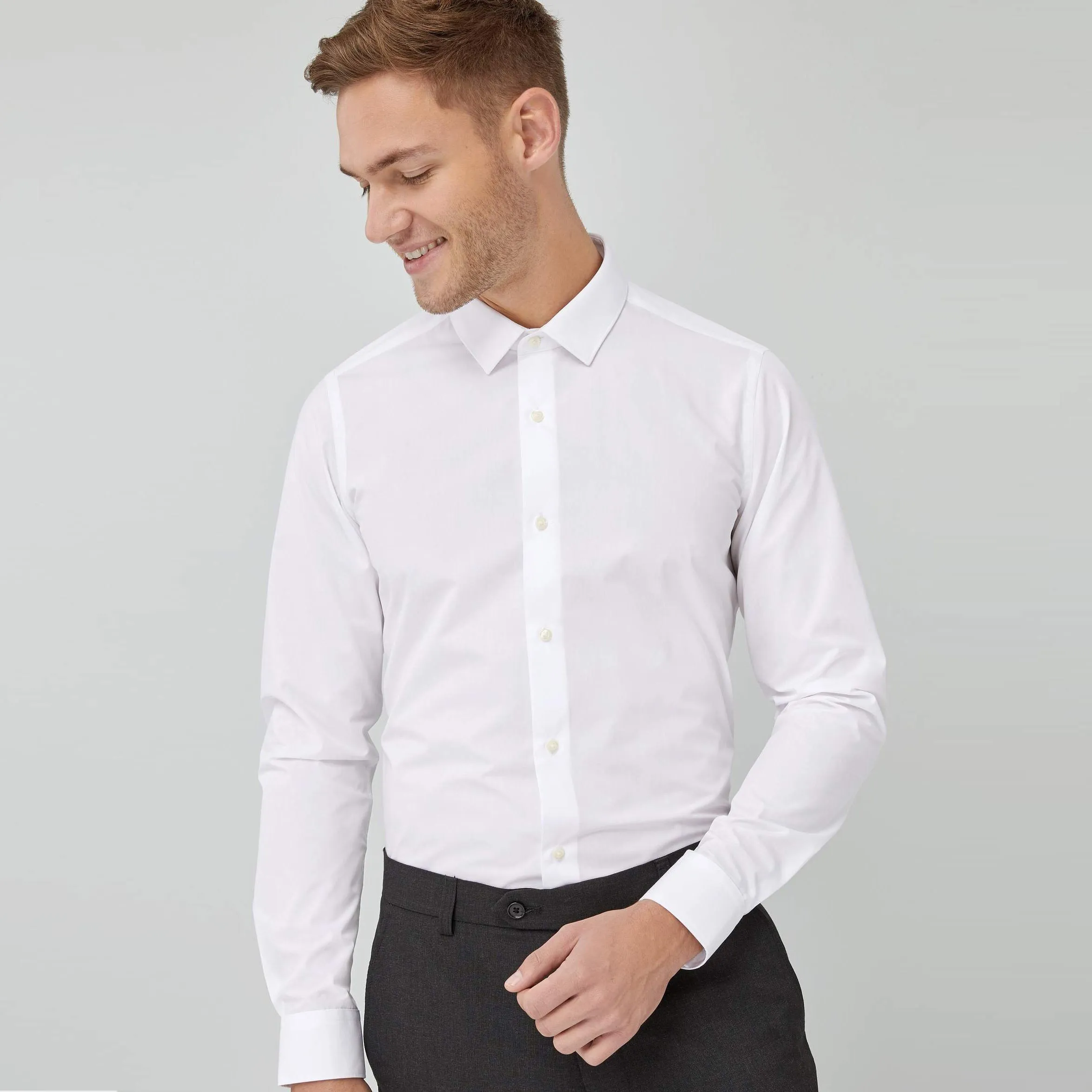 NEXT- SKINNY FIT - WHITE SHIRT  NX842