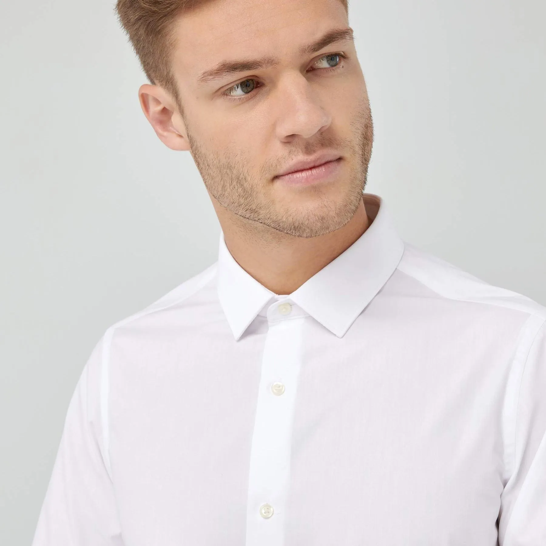 NEXT- SKINNY FIT - WHITE SHIRT  NX842