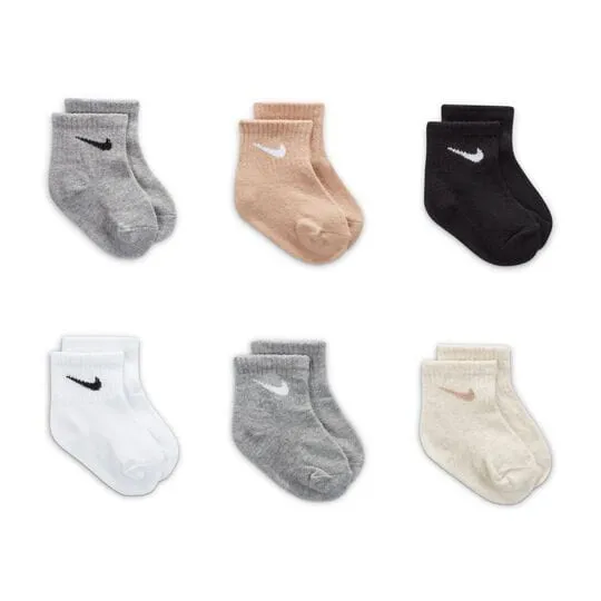 NIKE LOGO 6-PACK BABY CREW SOCKS_ INFANTS