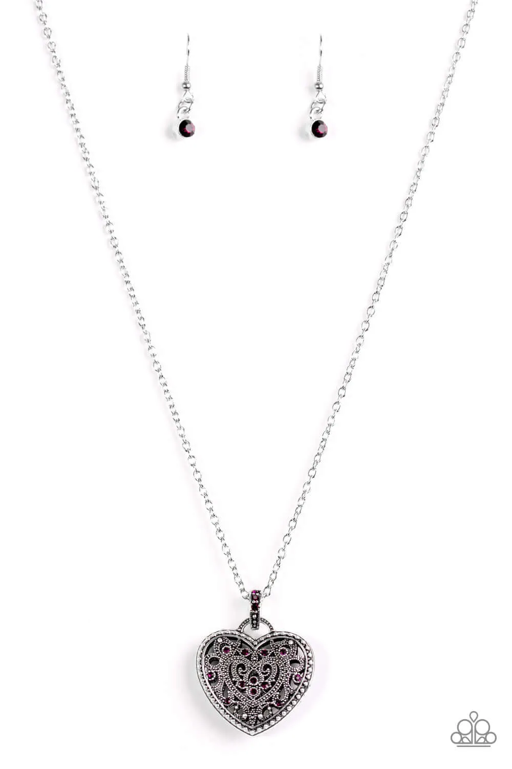 Paparazzi Accessories  - Charmingly Casanova #L110 - Purple Necklace