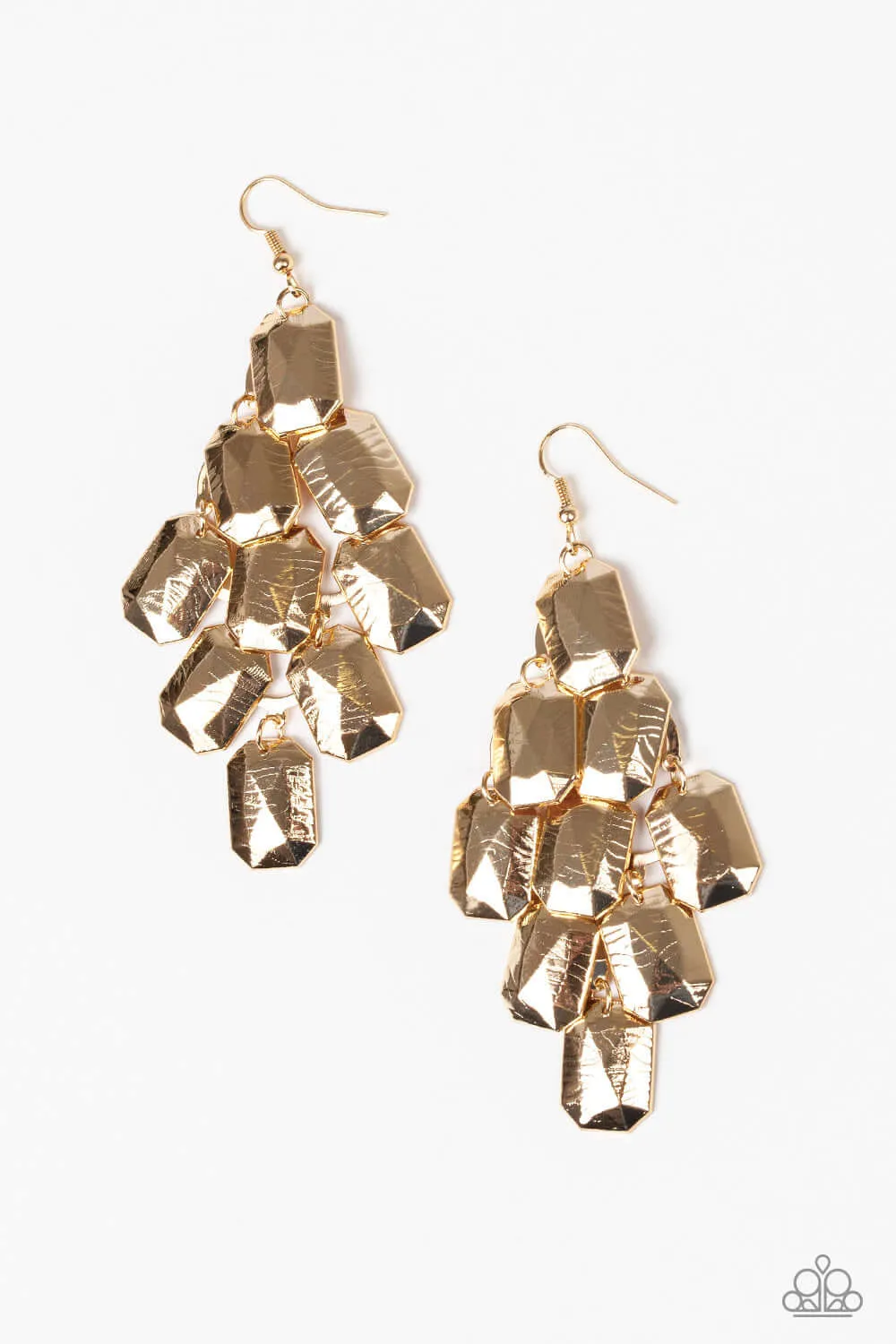 Paparazzi Accessories  - Contemporary Catwalk #L71 - Gold Earring