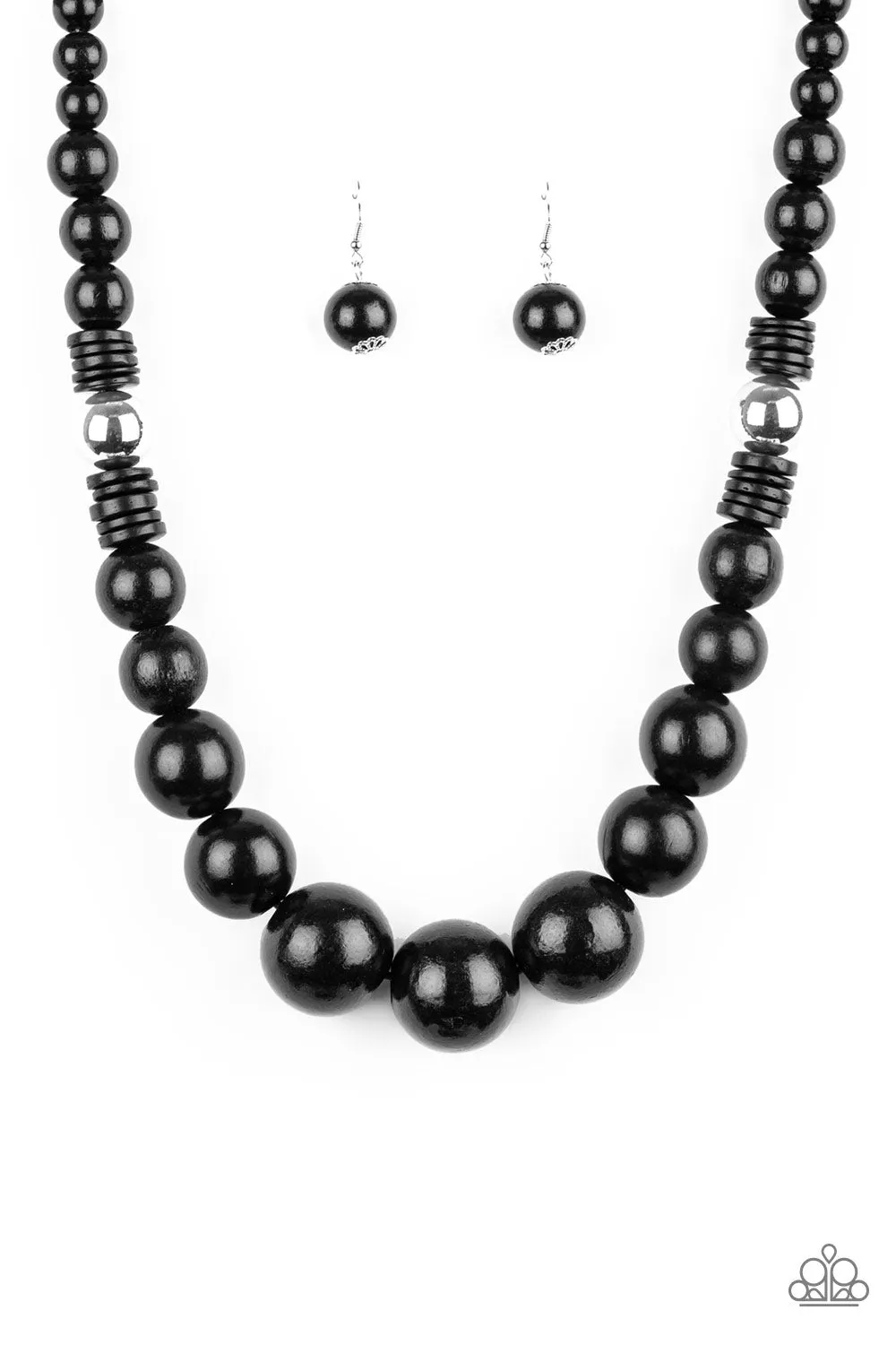 Paparazzi Accessories  - Panama Panorama #N113 Box 2 - Black Necklace