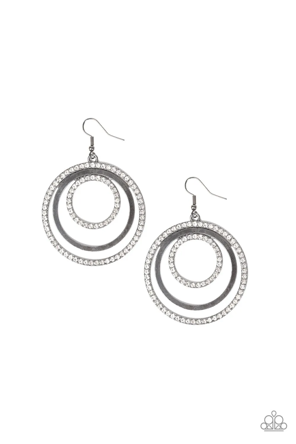 Paparazzi Accessories  - Rippling Refinement #L54 - Black Earring