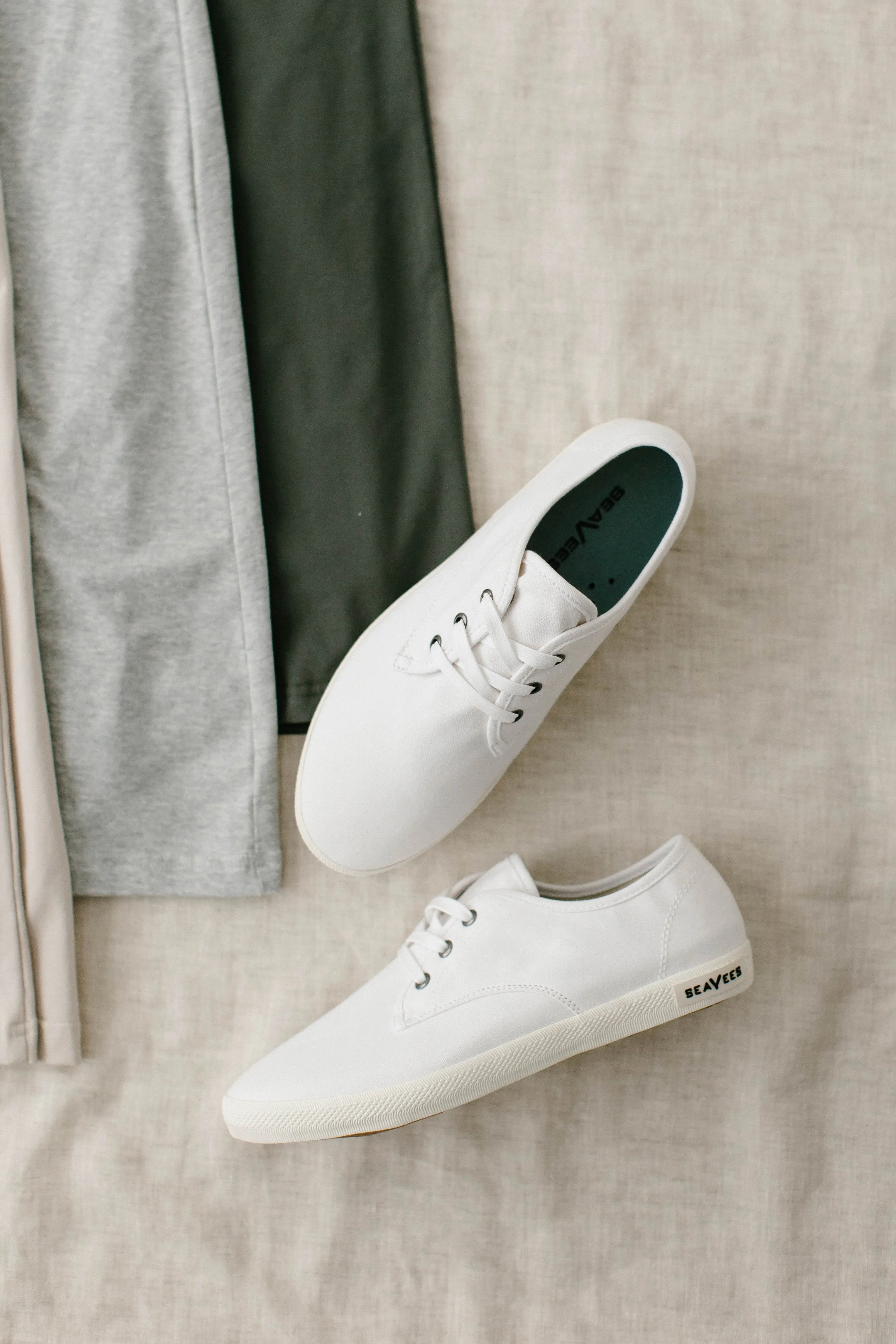 'Perth' Classic Canvas Sneakers in White FINAL SALE