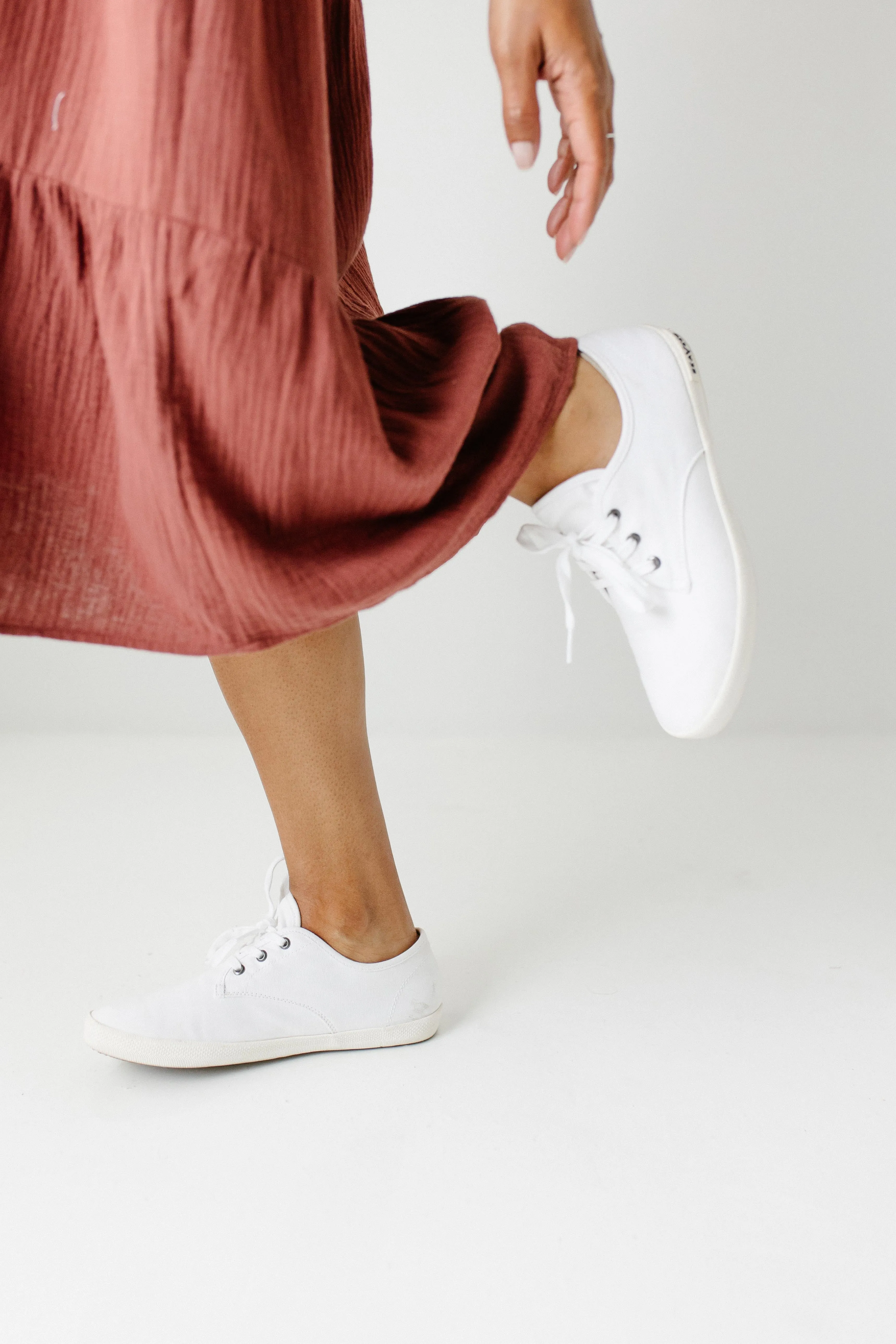 'Perth' Classic Canvas Sneakers in White FINAL SALE