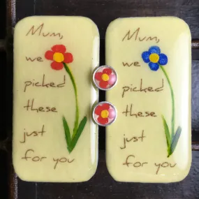 "Mum, We Picked These Just For You..." Flower Studs & Teeny Tiny Tin