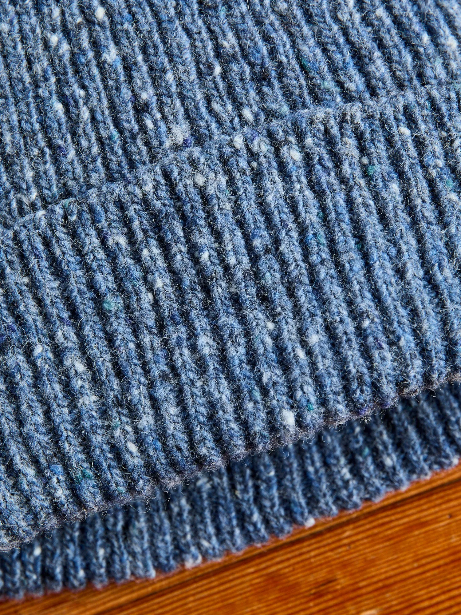 "Out of the Blue" Wool Beanie in Blue Lover