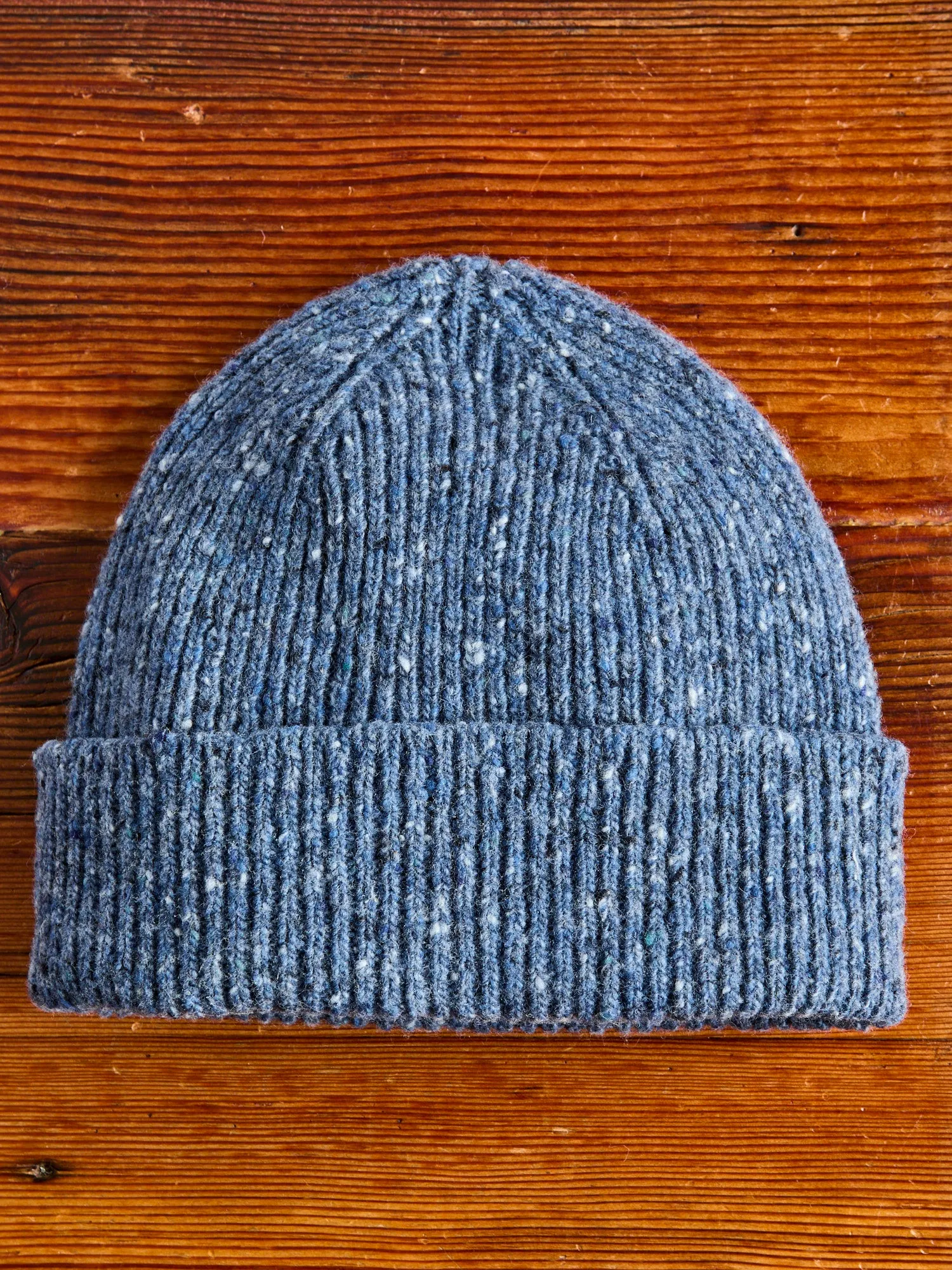 "Out of the Blue" Wool Beanie in Blue Lover