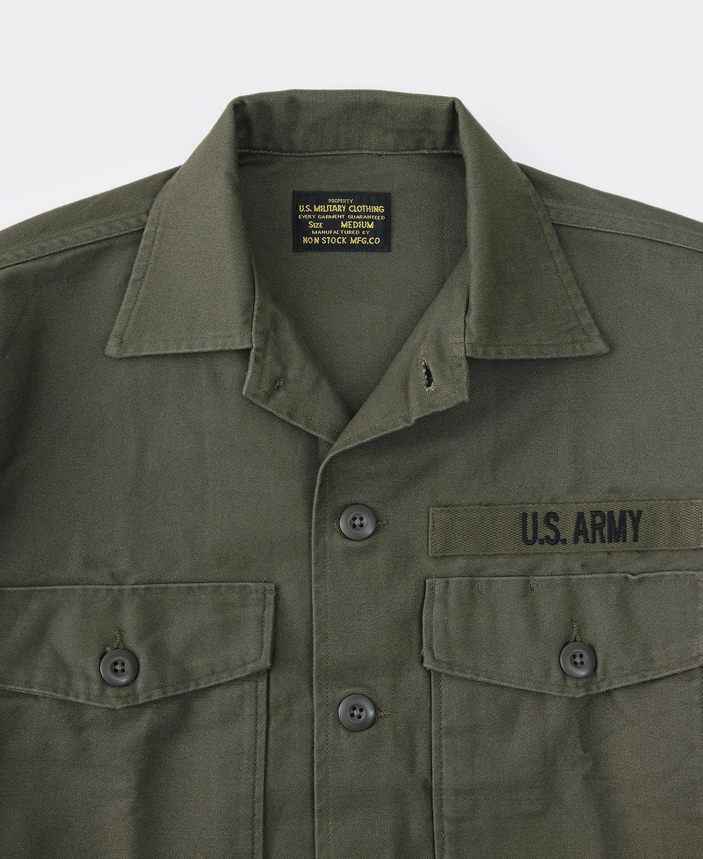 Vietnam War US Army OG107 Fatigue Utility Shirt - Plain