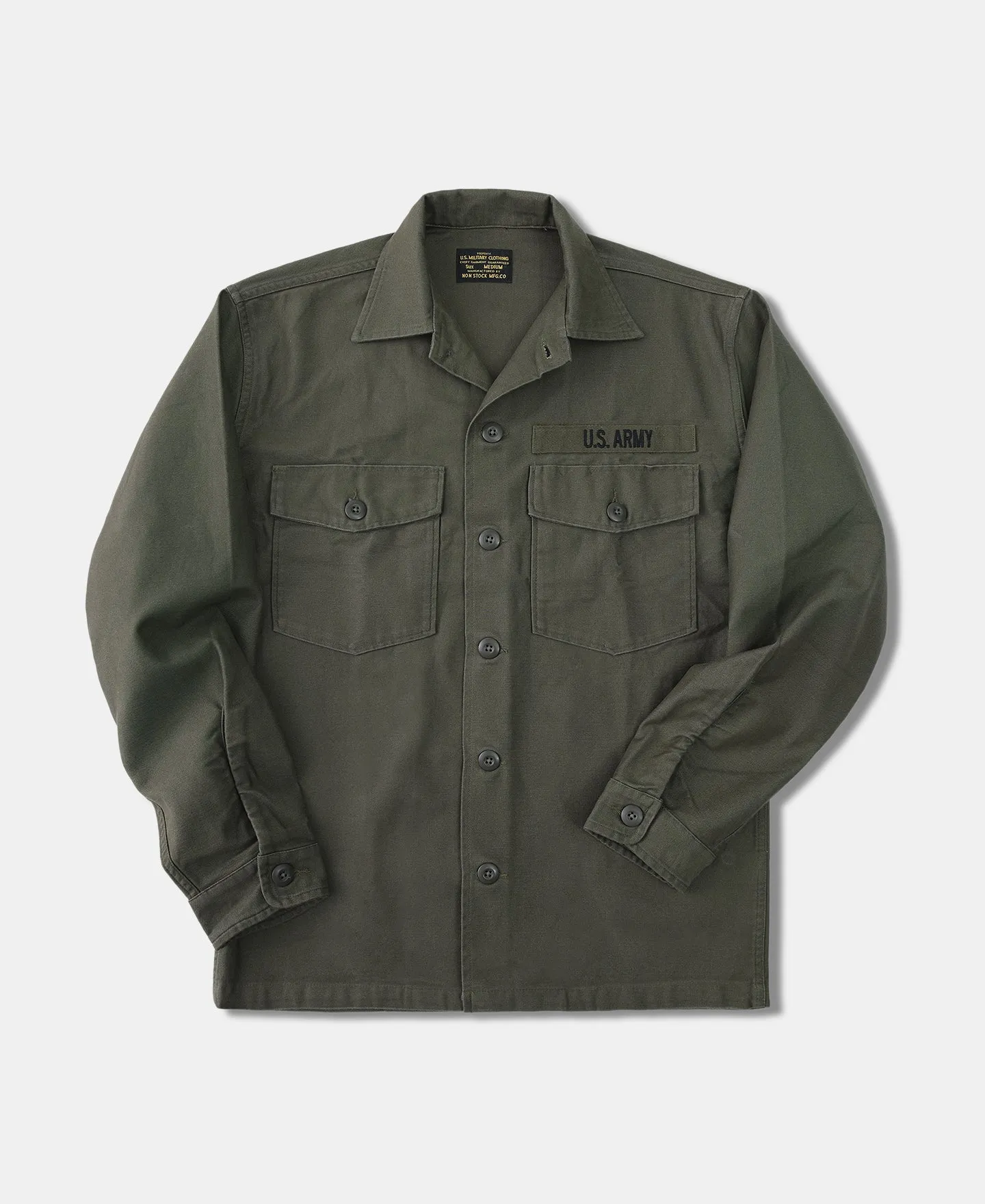 Vietnam War US Army OG107 Fatigue Utility Shirt - Plain