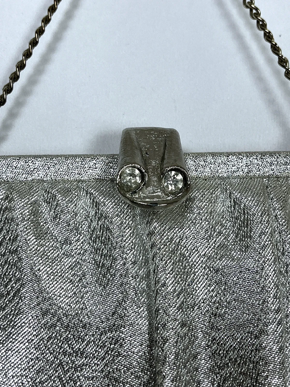 Vintage After Five Silver Metallic Evening Purse