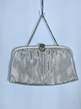 Vintage After Five Silver Metallic Evening Purse