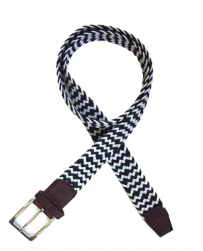 White & Black Zig Zag Belt