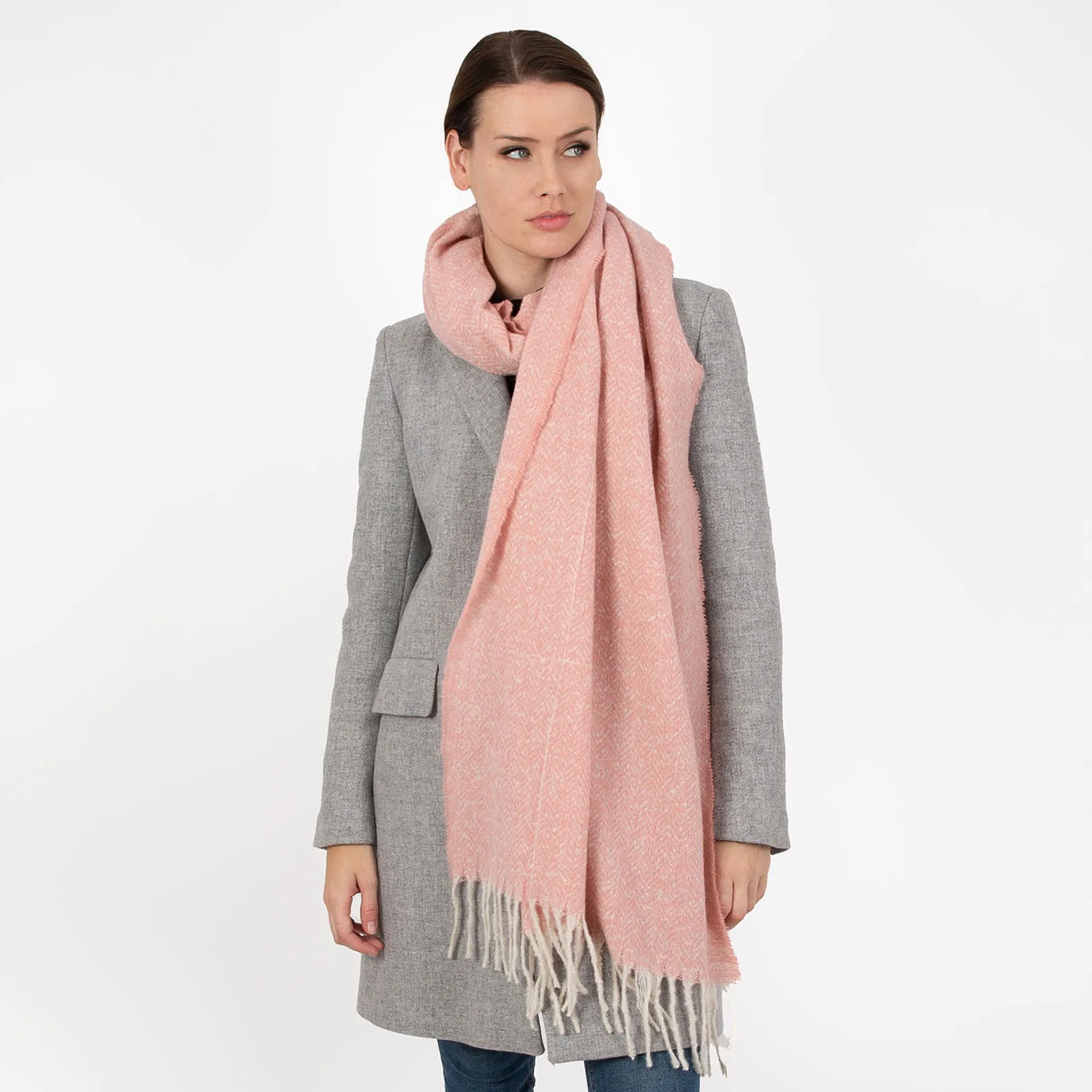 Women’s Herringbone Scarf with Tassels