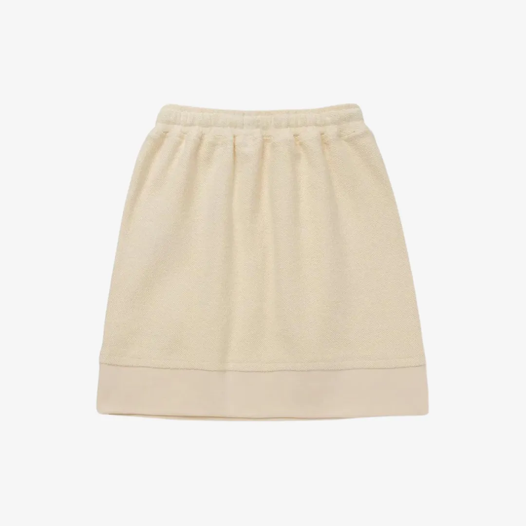 womens honor the gift terry skirt (bone)