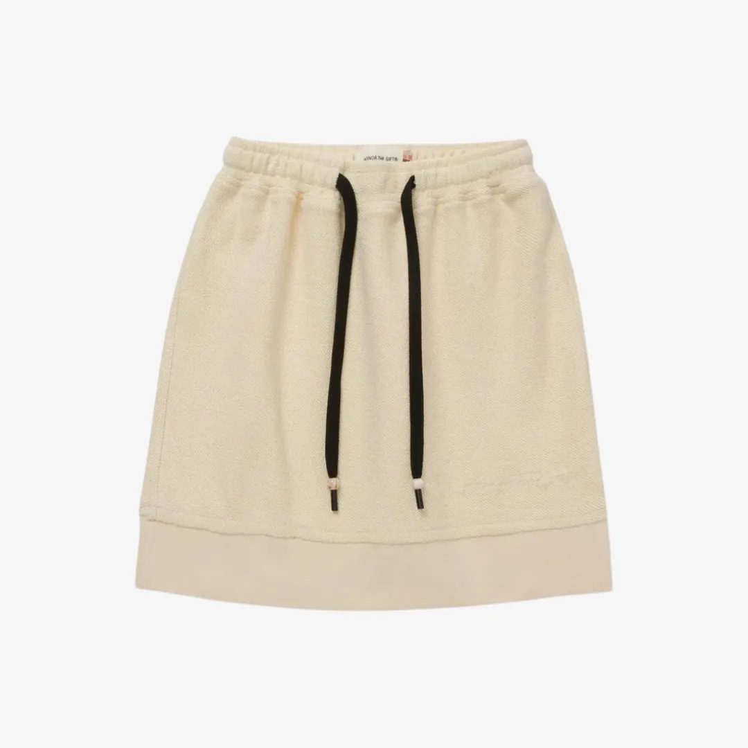 womens honor the gift terry skirt (bone)