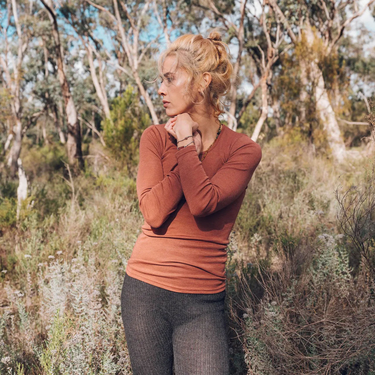 Women's Merino Wool/Silk Long Sleeve Top