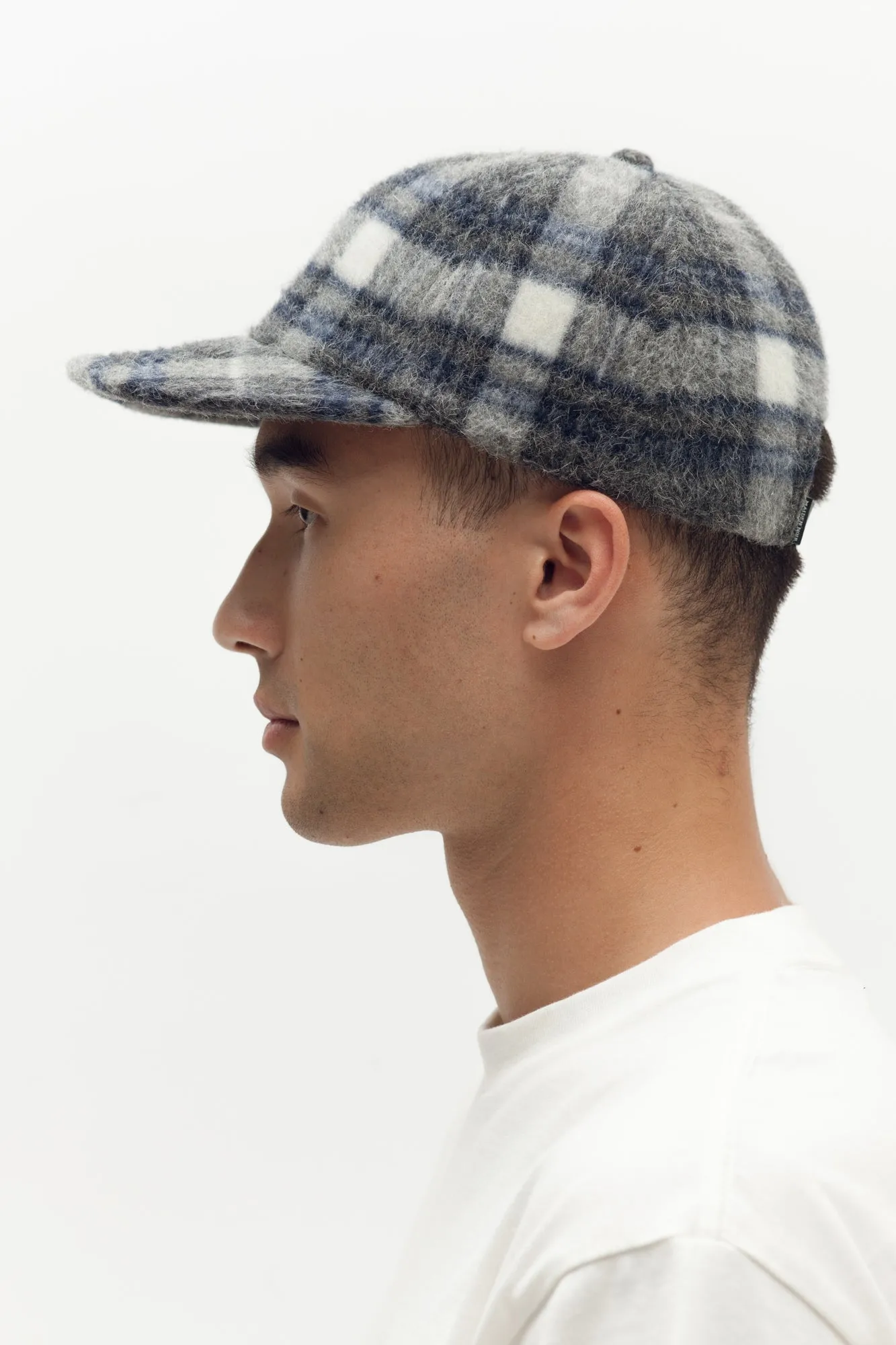 Wool Ball Cap - Blue Plaid