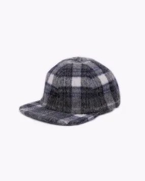 Wool Ball Cap - Blue Plaid