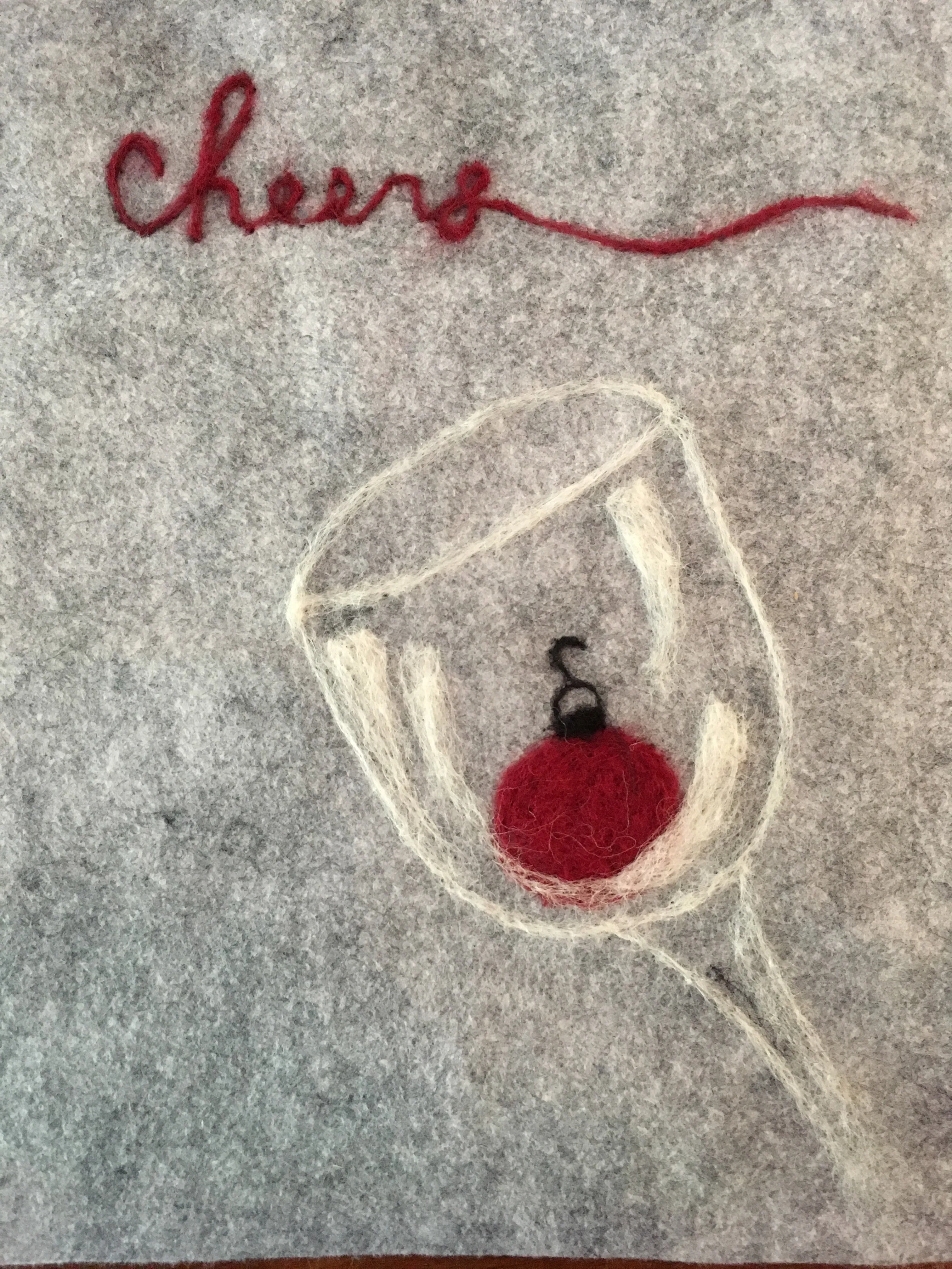 Wool Painting- Cheers