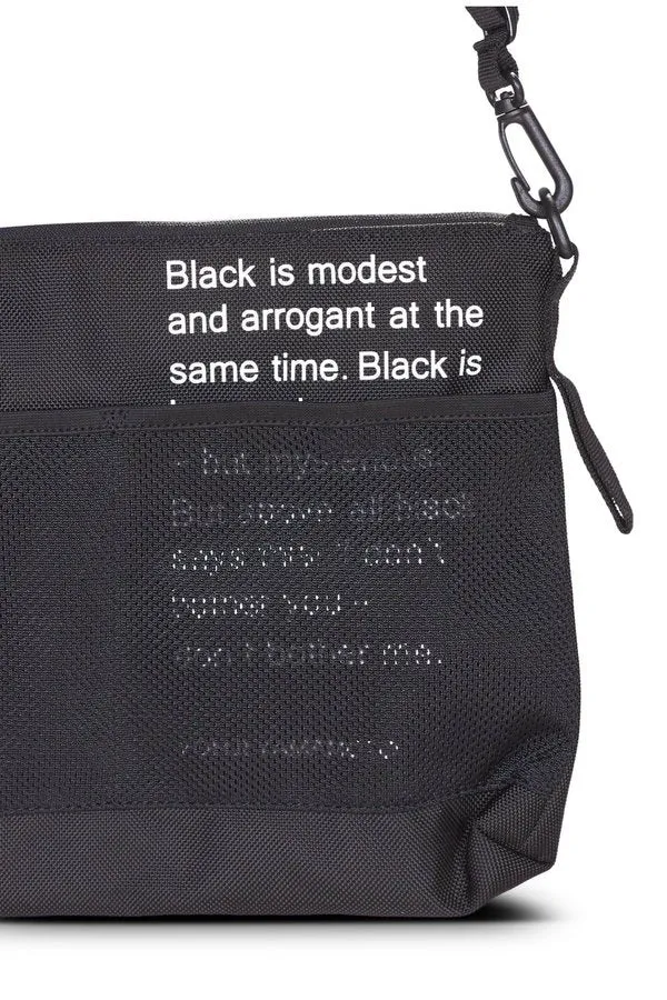 Yohji Text Label Logo Sacoche Bag