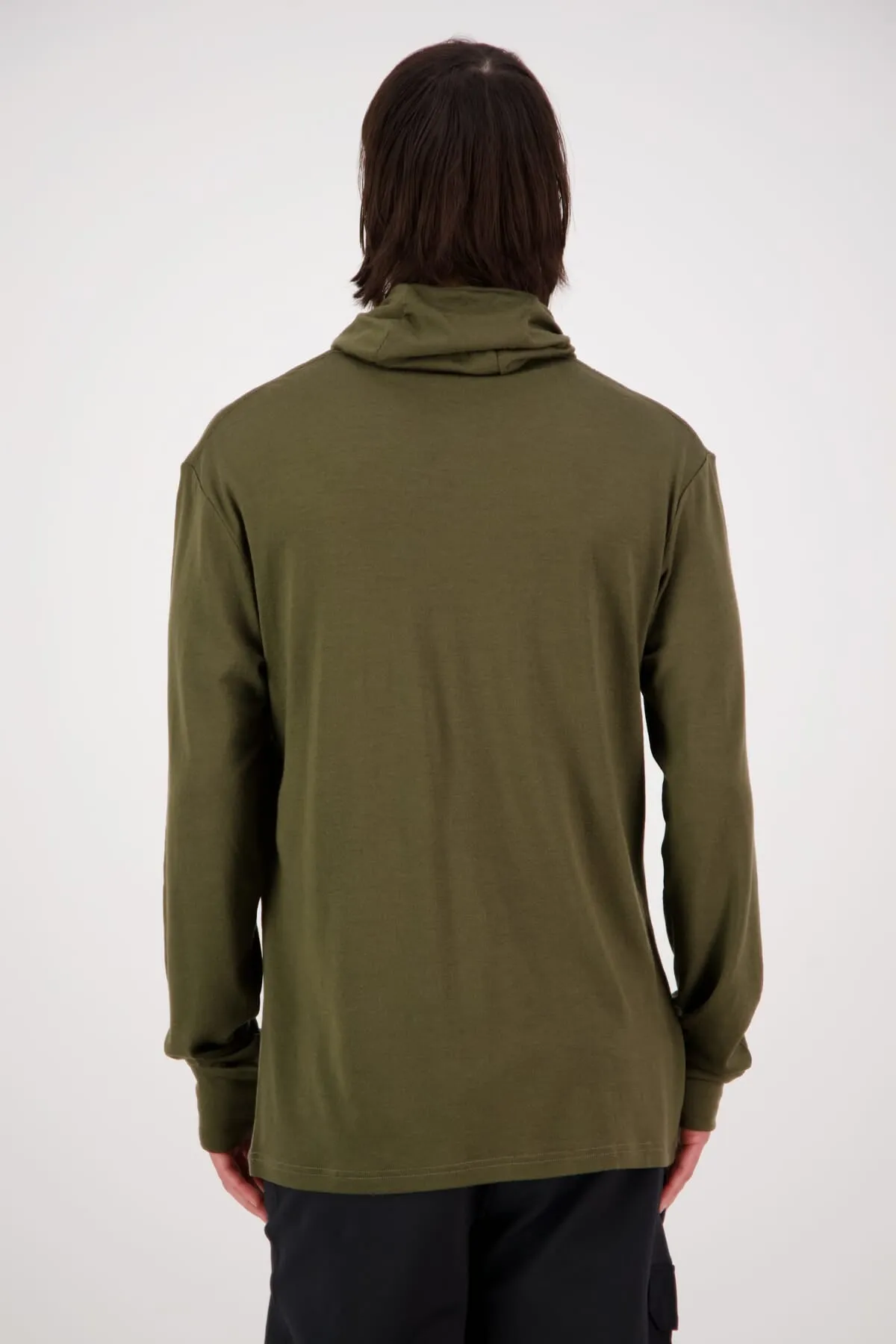 Yotei Merino Powder Hood LS - Dark Olive Walnut